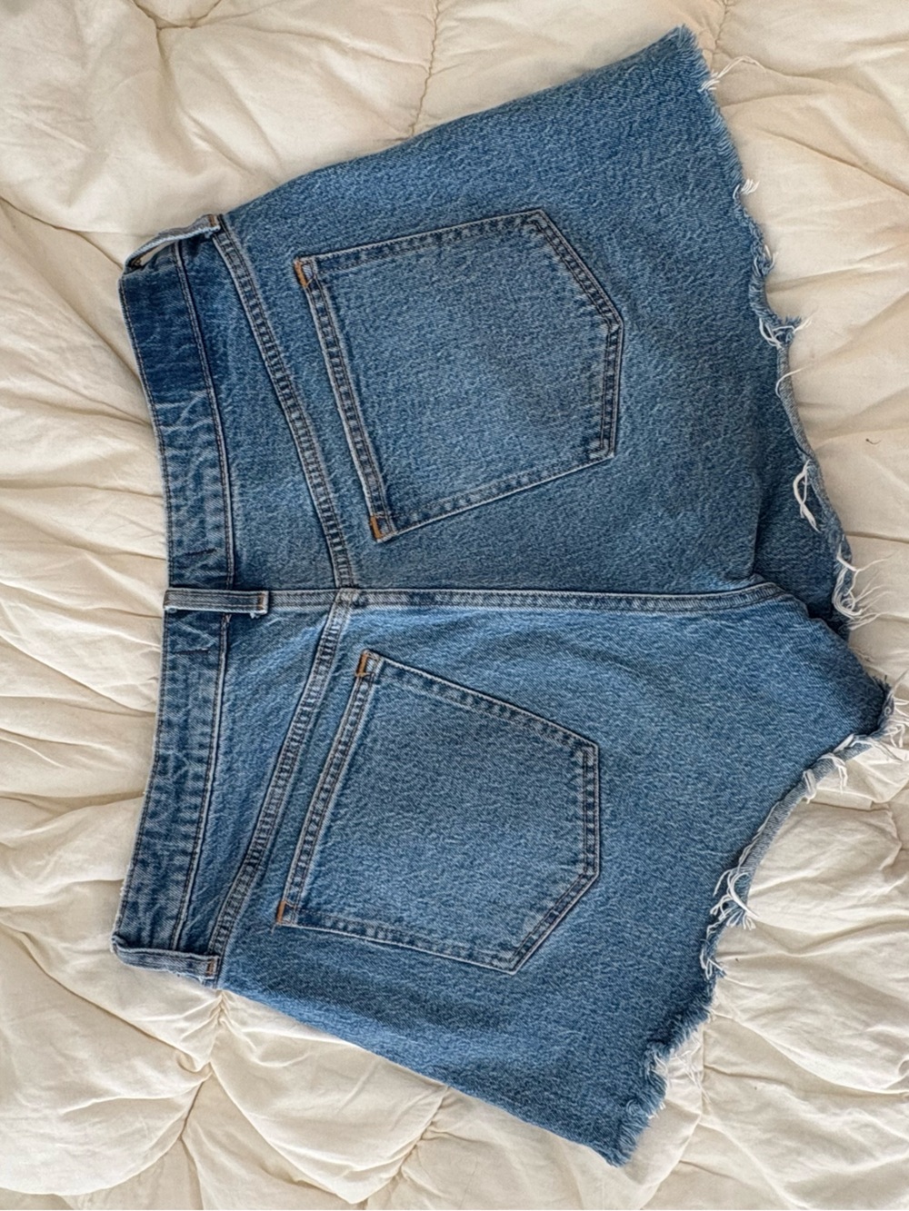 Abercrombie & Fitch Light Blue Mid-Rise Denim Shorts - Picture 3 of 3